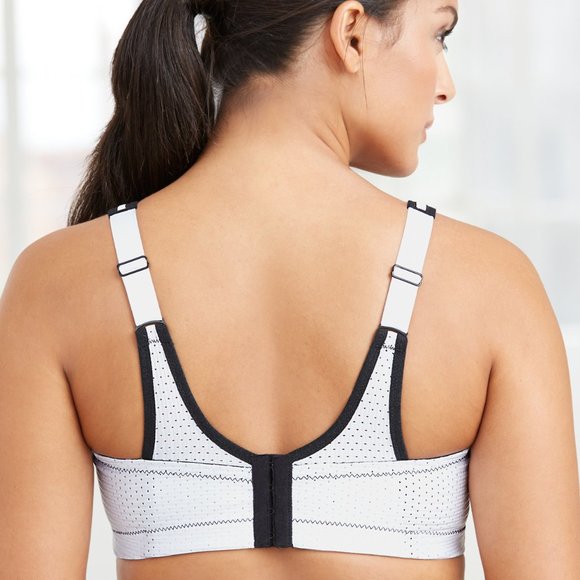 Glamorise SPORT Bra 44C DOUBLE~LAYER~CUPS Wicks-U-Dry! PADDED~STRAPS White NEW - Picture 11 of 16
